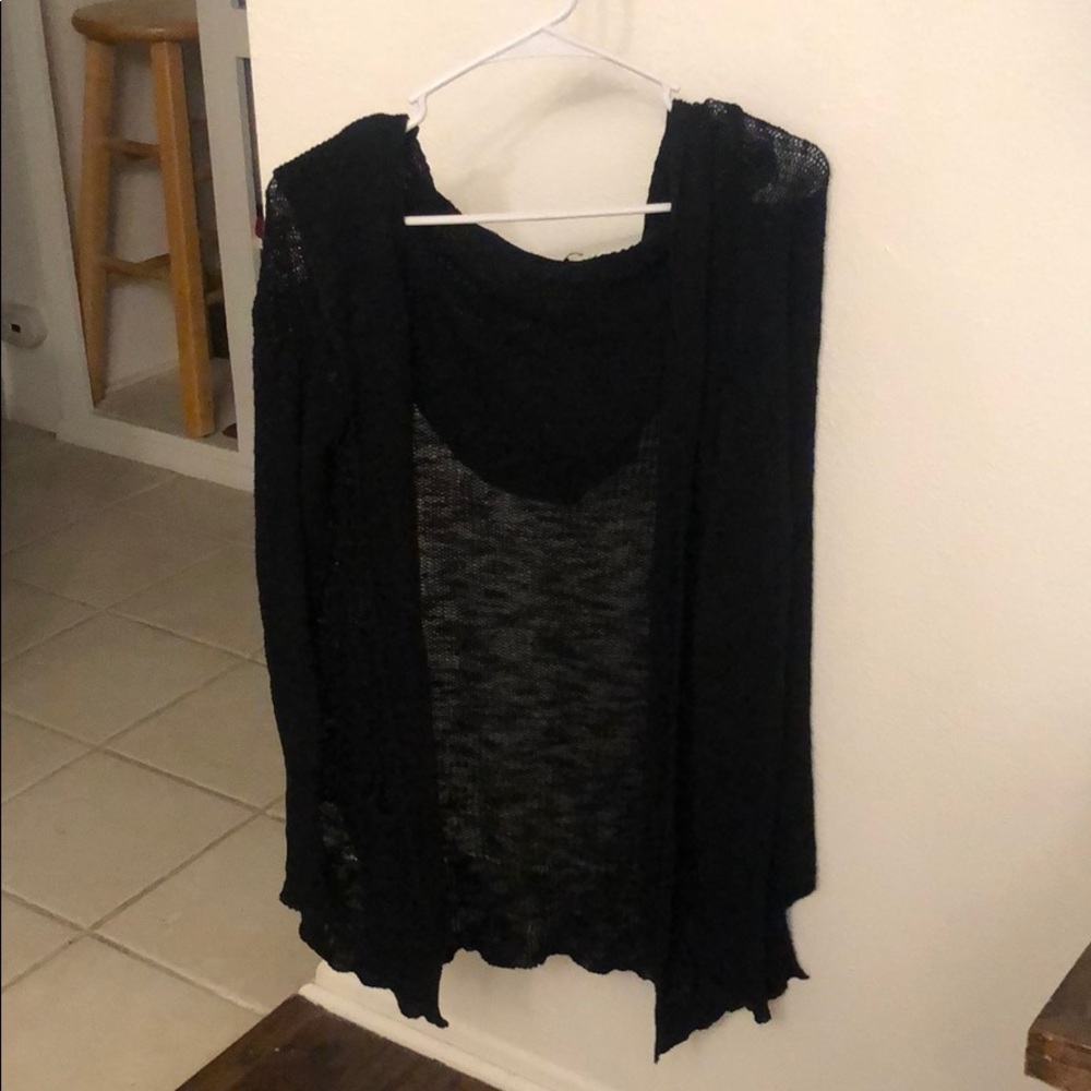 Simple black cardigan